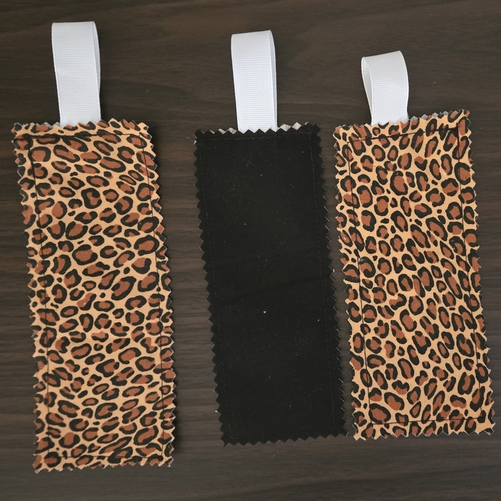 Handmade sewn bookmarks set of 3